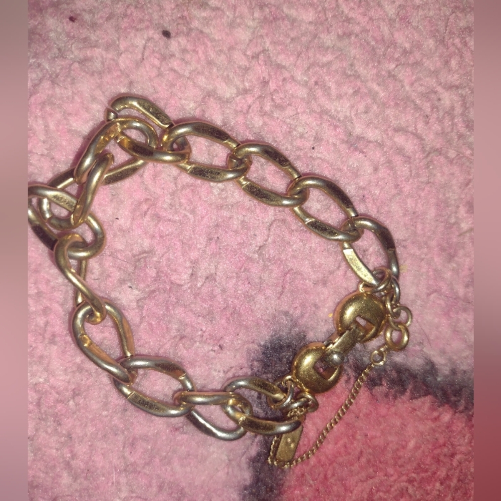 Vintage Gold Monet Chain Bracelet